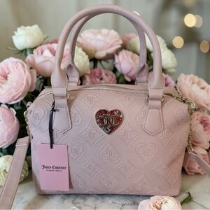 Juicy Couture Pink Clay Glitzed Out Rhinestone Satchel w/ Crossbody Strap
NWT